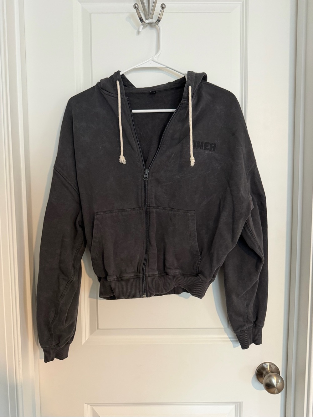Oner Active Charcoal Raw Lounge Oversized ZipHoodie